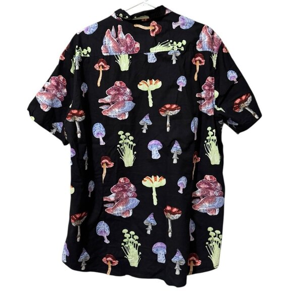 Super Massive Men Size XL Button Down Shirt Mushroom Trippy Psychedelic Retro - Picture 2 of 7